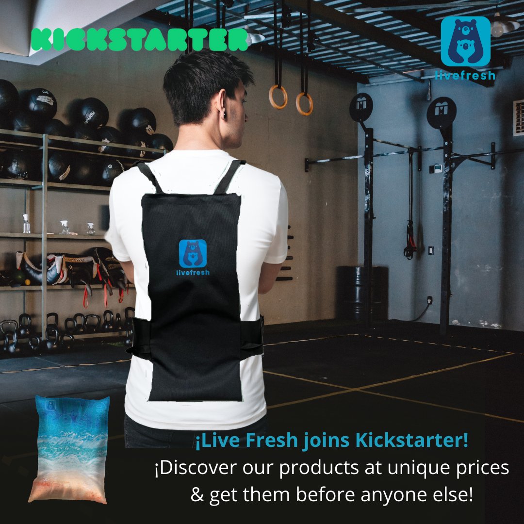 LiveFresh_'s tweet photo. 💙 Ya puedes ser parte de #LiveFresh con la compra del CHALECO REFRIGERADO 
Estamos en #Kickstarter ➡️ https://t.co/JvHTt9Uhzn 
#salud #health #healthtech #deporte #biotecnología #deportivo #sostenibles #biotech https://t.co/6qqzpxyGNp