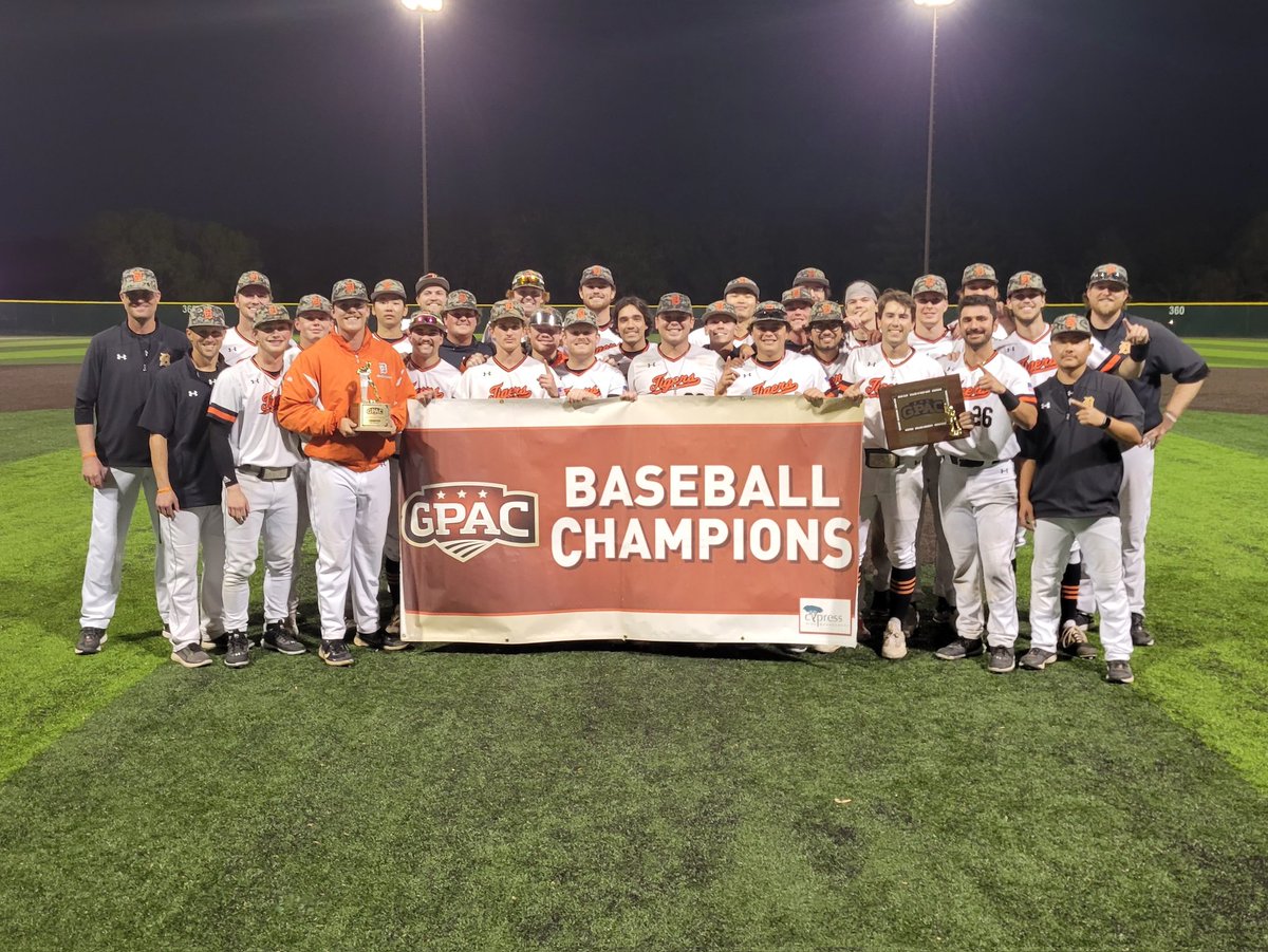 The <a href="/DoaneAthletics/">Doane Tigers 🐯</a> Baseball Team is the 2023 GPAC Baseball Tournament Champion!  DU posts a 1-0 win in Lincoln tonight. Great crowd, great atmosphere, and a tremendous way to end the year!