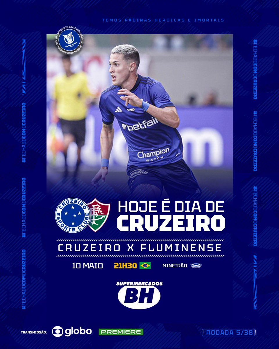 HOJE É DIA DE CRUZEIROOOO! 🦊 

Vamos encher o Mineirão e apoiar o Cabuloso até o último minuto, Nação! 

#CRUxFLU  | #FechadoComOCruzeiro