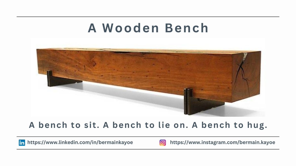 A wooden bench. A bench to sit. A bench to lie on. A bench to hug. Which one is your favorite ? 😊 
#sourcing #sourcingandprocurement #furniture  #furnituredesign  #furnituremanufacturer #outdoorfurniture #indoorfurniture