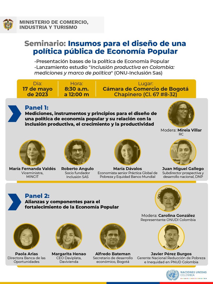 Desde @pnudColombia estamos aportando en el diseño de la política de economía popular que pongan a las personas y sus micronegocios en el corazón del  desarrollo. Conoce lo que estamos haciendo a favor de la inclusión socioeconómica para #NoDejarANadieAtrás. Participa ➡️