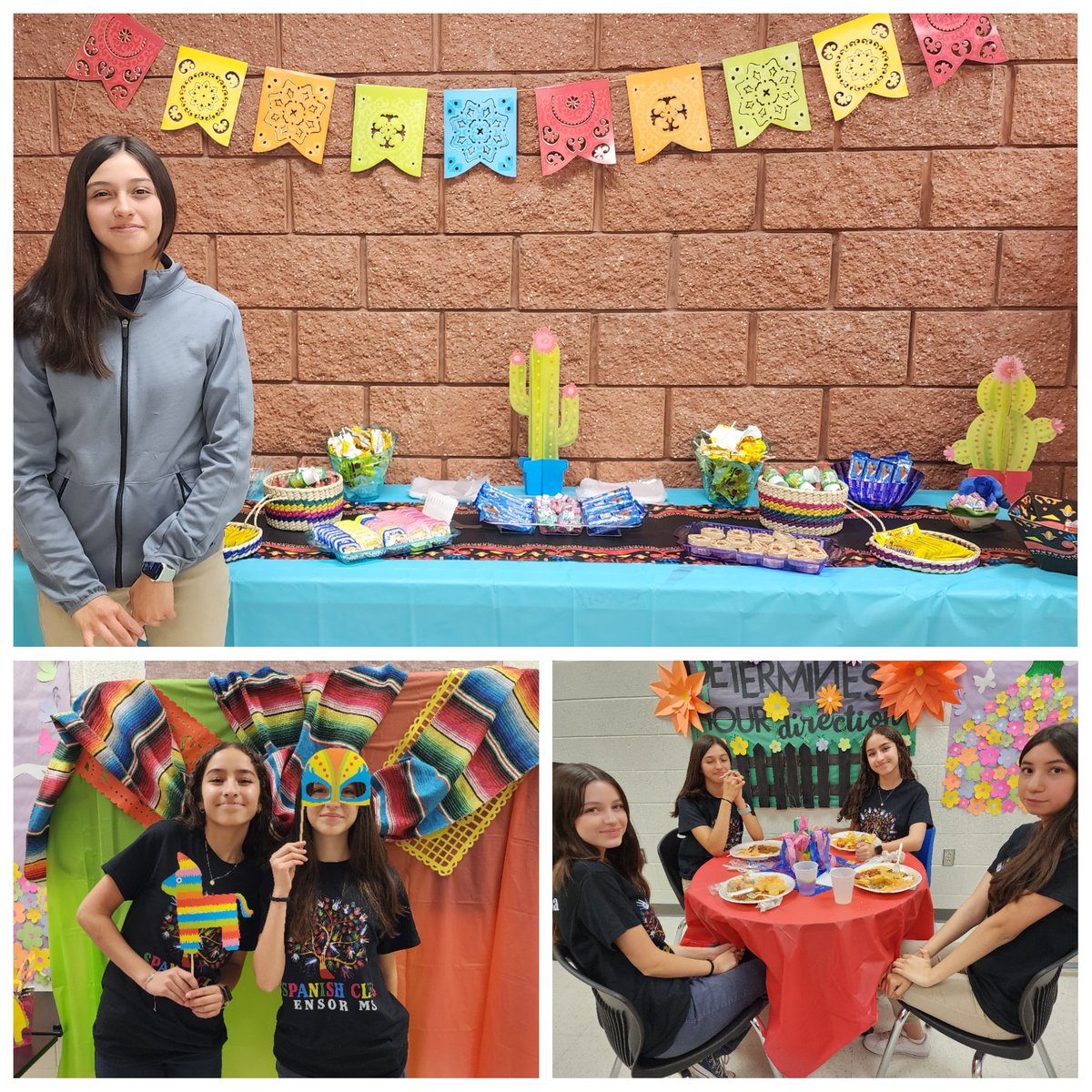 Ealcala_EMS's tweet photo. Spanish Club officers, members, and sponsors worked very hard to celebrate our teachers during their special week ❤️. @ems_spanishclub @aleseade2022 @fuentesbecks https://t.co/SEczxDkt4O