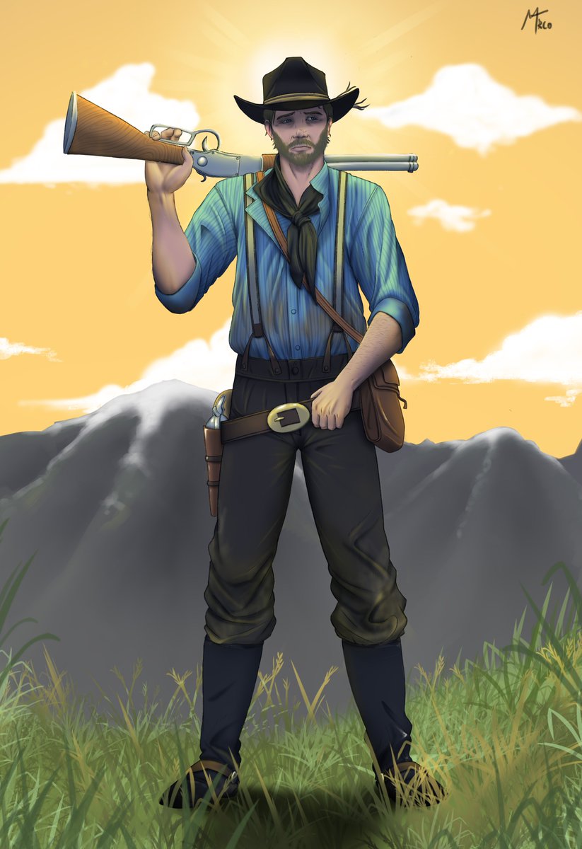 #arthurmorgan from #RedDeadRedemption2 

#fanart #fanartist #digitalart #drawing #desenho #artedigital #brazilianartist #ilustration #RDR2 #rdr2fanart