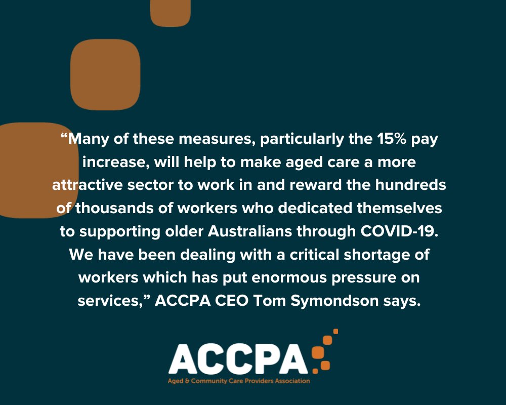 Ageing Australia (@ageing_au) on Twitter photo ACCPA welcomes the federal Budget’s $12.4 billion investment into the aged care sector, which helps to ease the immediate financial and workforce pressures being experienced by aged care providers. <a href="/tom_symondson/">Tom Symondson</a>
View the media release > ow.ly/Z9hz50OjYn4 ACCPA welcomes the federal Budget’s $12.4 billion investment into the aged care sector, which helps to ease the immediate financial and workforce pressures being experienced by aged care providers. <a href="/tom_symondson/">Tom Symondson</a>
View the media release > ow.ly/Z9hz50OjYn4