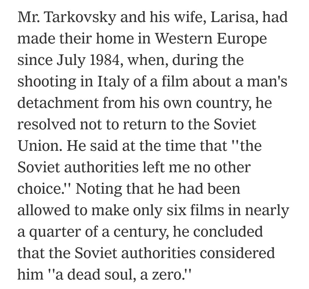 @giorgiomomurder Damn I wonder what Tarkovsky had to say about that