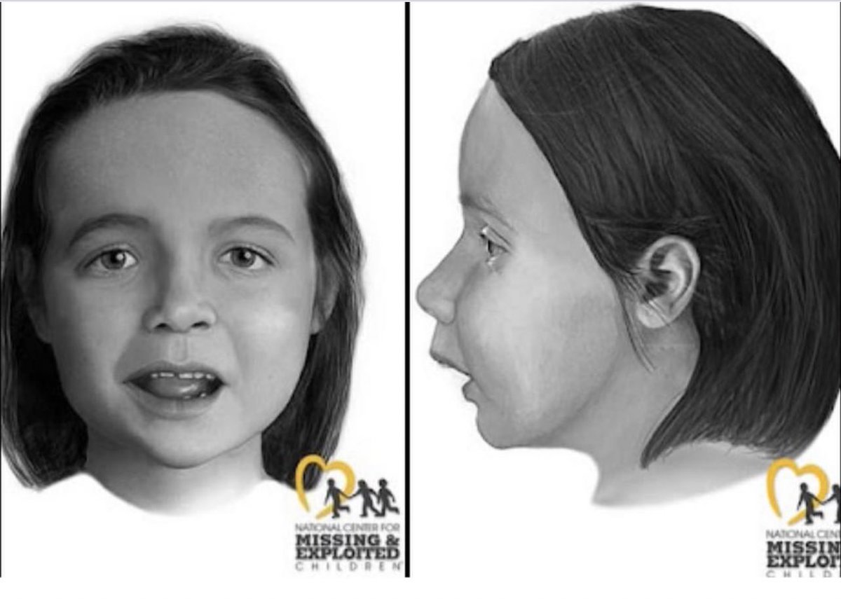 Lauraonthecase's tweet photo. #UNIDENTIFIED IN #TEXAS -
On September 17, 2016, this precious little girl was found dead inside a suitcase along I-45 in #Madisonville #Texas - Her remains were found in a white plastic garbage bag stuffed in a black suitcase, along with a diaper and a pink dress that said "Follow Your Dreams." 🕊️

———“Madisonville Jane Doe”———

WE NEED YOUR HELP IDENTIFYING THIS CHILD! PLEASE SHARE THIS POST! 🤍

If you have ANY information on who this child is, PLEASE call the National Center for Missing and Exploited Children at (1-800-843-5678) - @MissingKids 

I’ve included ‘Madisonville Jane Doe’s’ photo (facial reconstruction), pictures associated w/the crime, a description of Jane Doe, as well as, a link to a short video about her case and an article. 

Additional information/video on this case can be found via The National Center for Missing & Exploited Kids linked here ⬇️ : 
[ https://t.co/bre2tnQaAR ]

(Additional article via ABC) Link: 
[ https://t.co/cIr8XnhBhW ] 

#Missing #MissingChildren #MissingKid
#ProtectOurChildren #Share
#UnidentifiedPerson #Texas #Arizona #California #NewMexico #Nevada #NCMEC