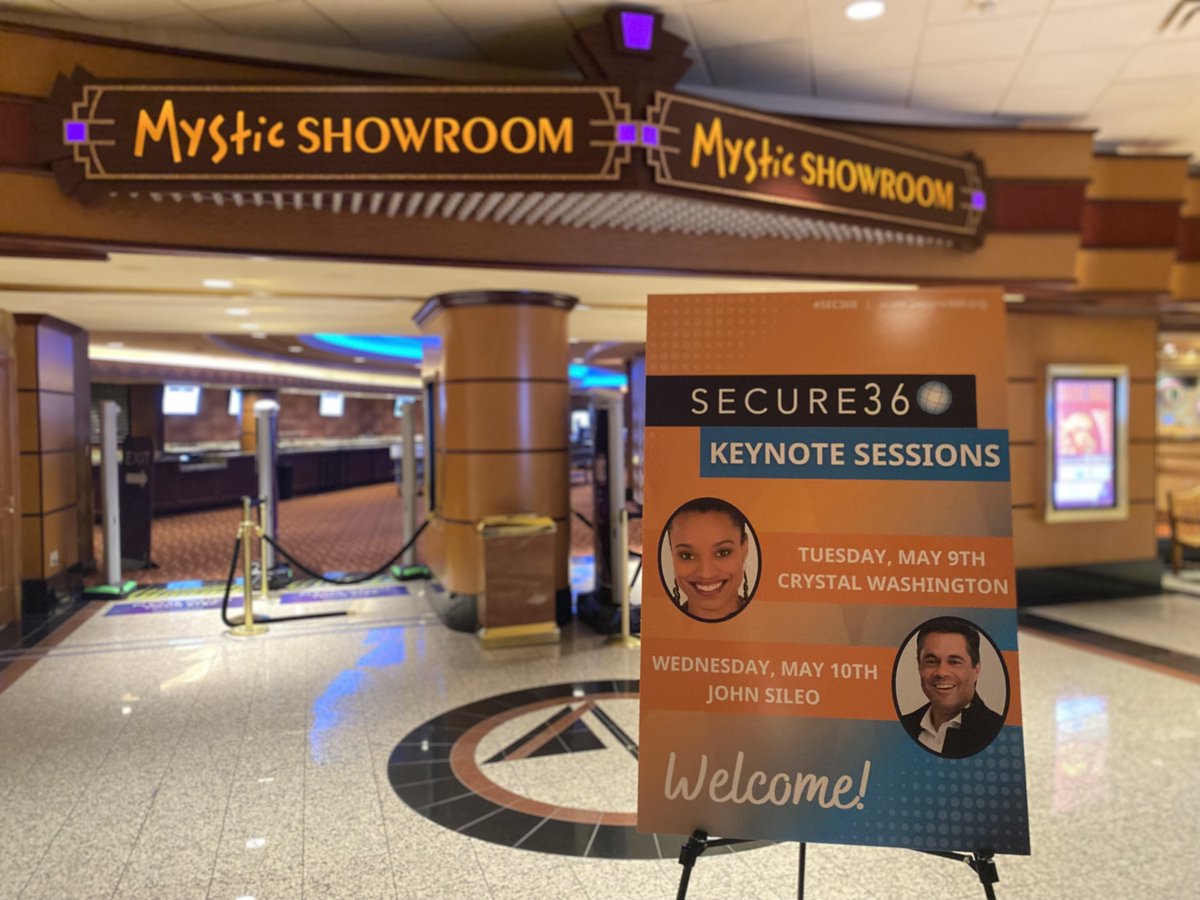 Secure360's tweet photo. It's been a great first day at the #Secure360 conference, and now we're off to Happy Hour in the Minnetonka Ballroom from 5 - 7 PM. We'll see you there.

(Love the outfits, @FRSecure!) #Sec360 https://t.co/YzU2dMMsi4