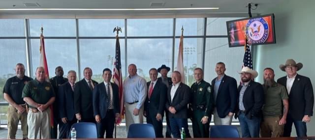 HCSO_FL's tweet photo. Sheriff Tate along with numerous other sheriffs, and state and federal law enforcement leaders met with Congressman Neal Dunn, M.D. last week. The group discussed the prevalence of fentanyl and other drug related issues plaguing our communities. https://t.co/2u9pnhg05e