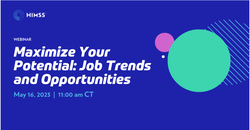 HIMSS's tweet photo. ⏳ Join this webinar TOMORROW to get an overview of today’s job market and learn how to maximize your professional experience against market trends to maximize future opportunities.

#ProfessionalDevelopment #CareerDevelopment #CareerGrowth