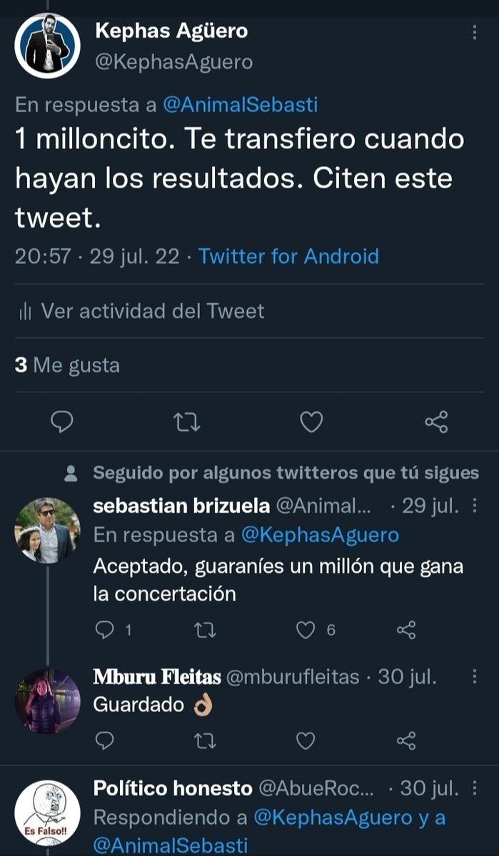 Alguien sabe de <a href="/AnimalSebasti/">arturo jauretche</a> ?? su tío está a punto de candidatarse nuevamente para Presidente y todavía no me pagó la apuesta.
Díganle si lo ven que mi billetera lo extraña.