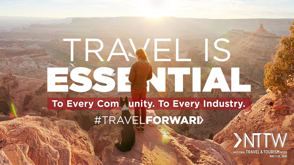✈️ Happy National Travel and Tourism Week! Our industry is the heart of the American economy and is essential to the vibrancy and success of our nation. When we move #TravelForward we move America forward. #NTTW23