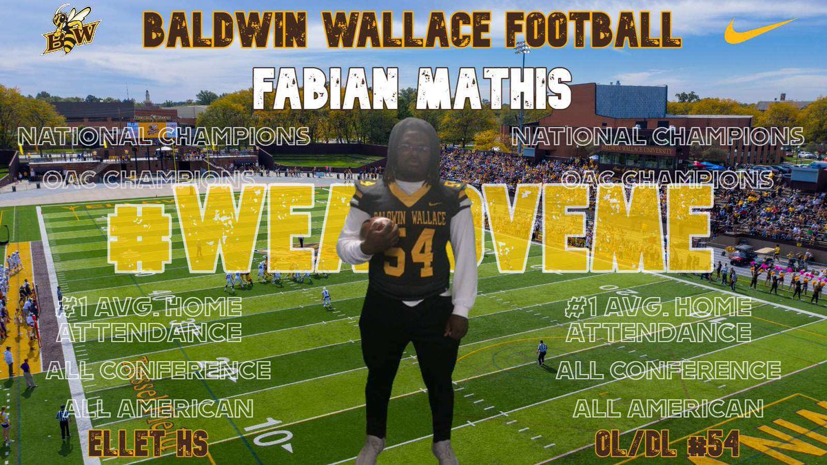 FabianMathis24's tweet photo. I Had a great time at @BWYJFootball 🟡🟤
•! I am also very excited to receive my first Offer aswell! #GoJackets  @Coach_Fas @Coach_Parnell https://t.co/RW0Q2FQlaw
