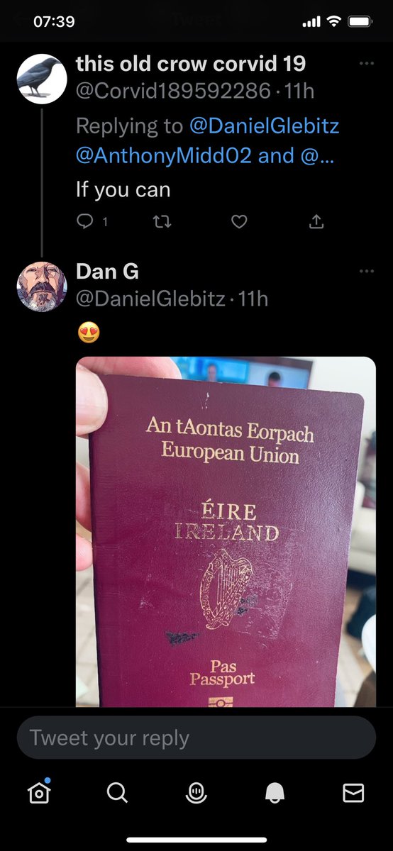 DanielGlebitz's tweet photo. @cbtaylor_7 This old boy may be a bit tatty but it’s a lot more useful than that blue thing. I’ve yet to meet a  British Passport holder on my travels who thinks the sovereignty gained outweighs the benefits lost! You’ve been had Christina, you just can’t see it or admit it! https://t.co/G1169L32In
