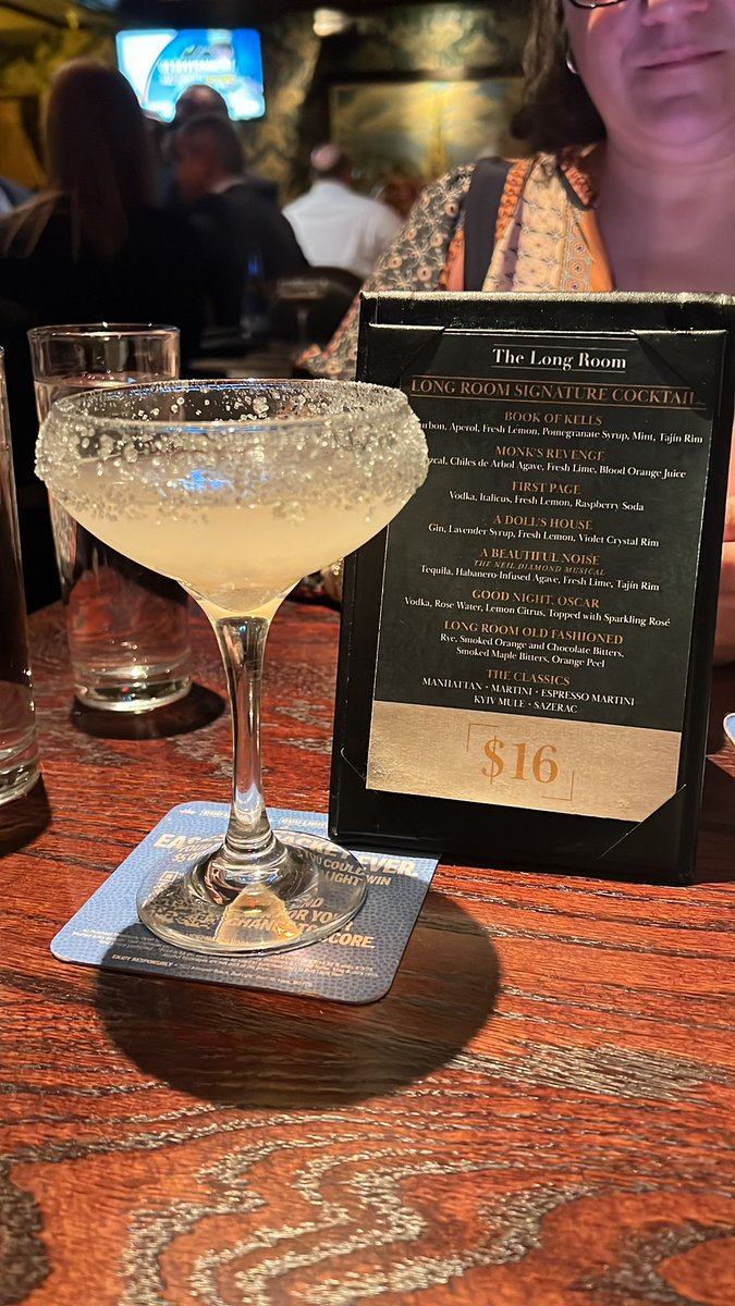 Had to get a Doll’s House cocktail before seeing <a href="/adollshousebway/">A DOLL'S HOUSE with Jessica Chastain on Broadway</a> with <a href="/jes_chastain/">Jessica Chastain</a> !! Haven’t been this excited for a show in a long time! #adollshouse