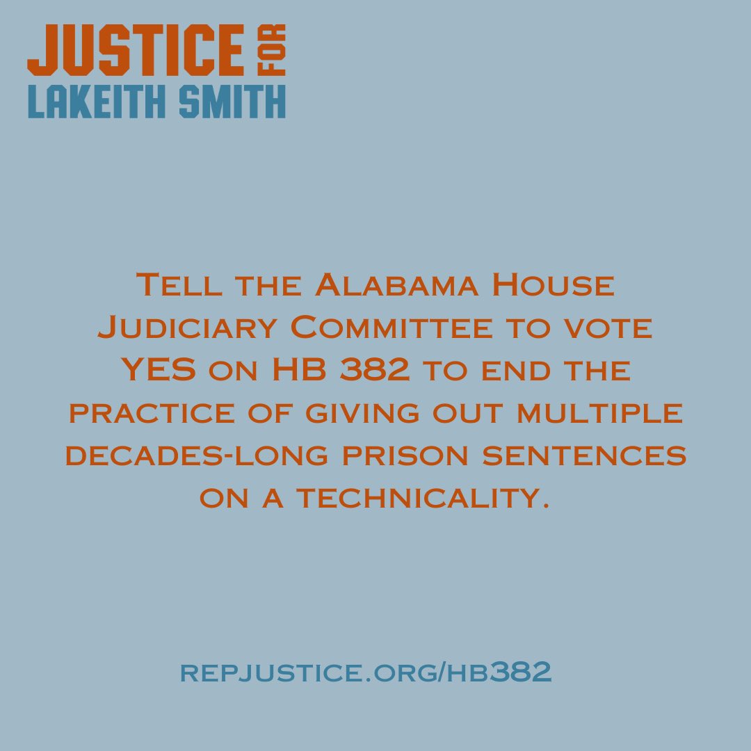 Alabama’s obsession with imposing excessive sentences are the primary reasons the Alabama Department of Corrections is significantly overcrowded.  New legislation would help put an end to extreme sentences based on a technicality.

vote YES on HB 382!
Repjustice.org/hb382