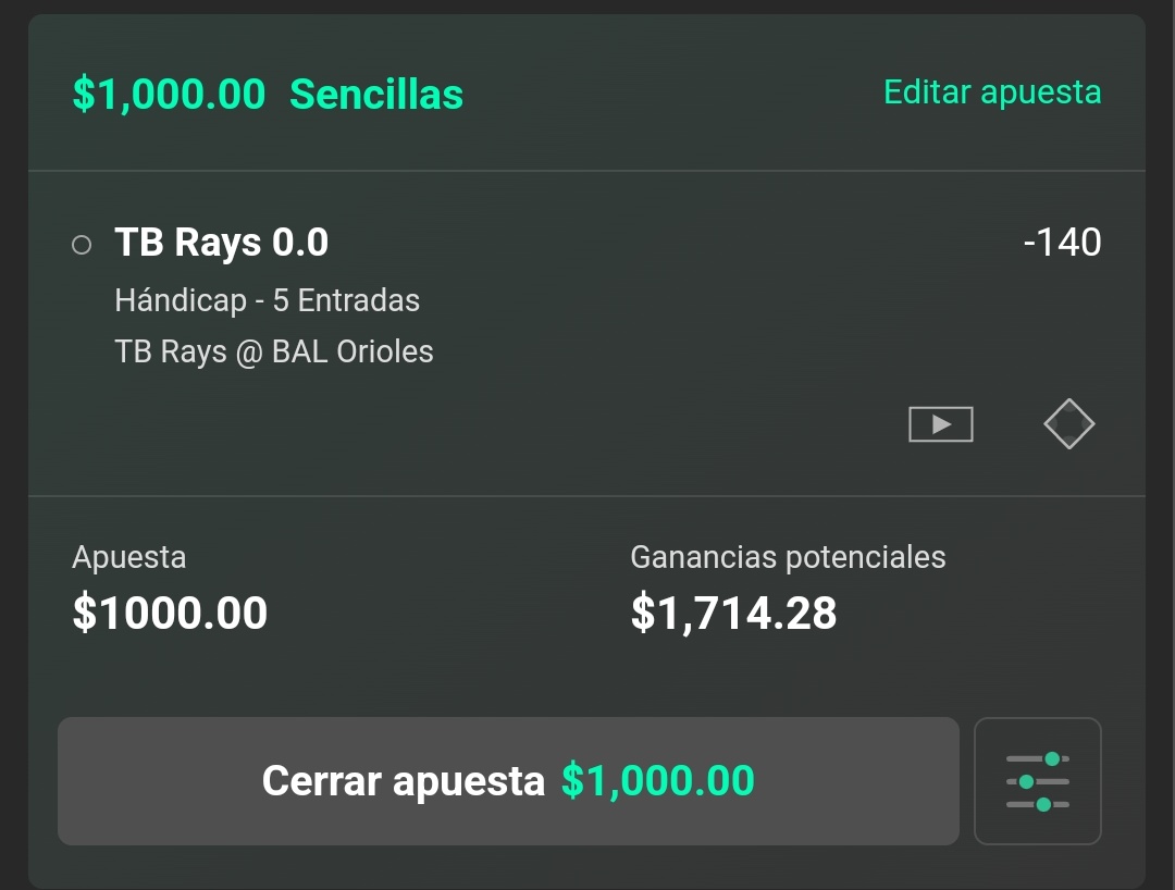 La ganancia de la apuesta anterior me la juego aquí. Buena suerte si me sigues.🍀