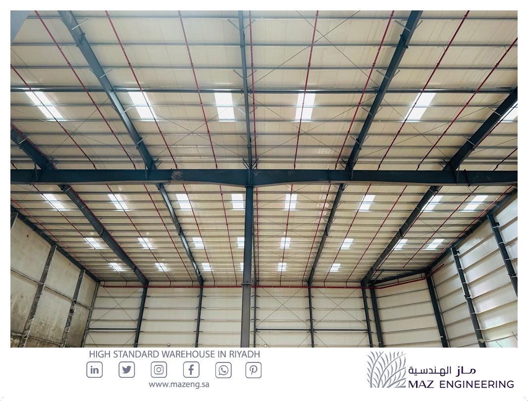 MAZEngineering's tweet photo. مستودع بتصميم بأعلى المعاير لاحد عملائنا في مدينة  البوابة الصناعية https://t.co/ARNy56vcfe