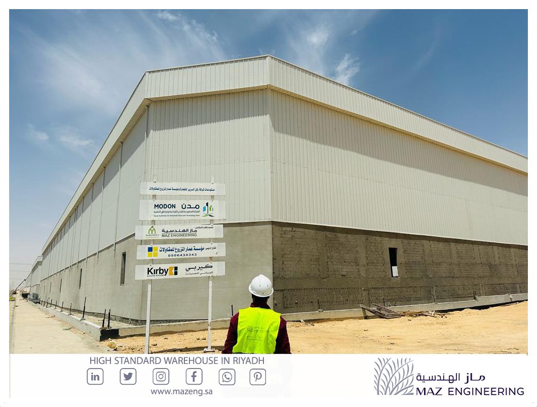 MAZEngineering's tweet photo. مستودع بتصميم بأعلى المعاير لاحد عملائنا في مدينة  البوابة الصناعية https://t.co/ARNy56vcfe