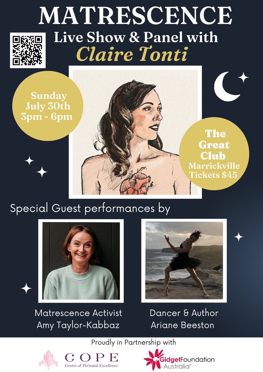 So excited about this live show with <a href="/claire_tonti/">Claire Tonti</a> ♥️

Dance! Music! Perinatal mental health! 

tickets.themusicandboozeco.com.au/outlet/event/2…