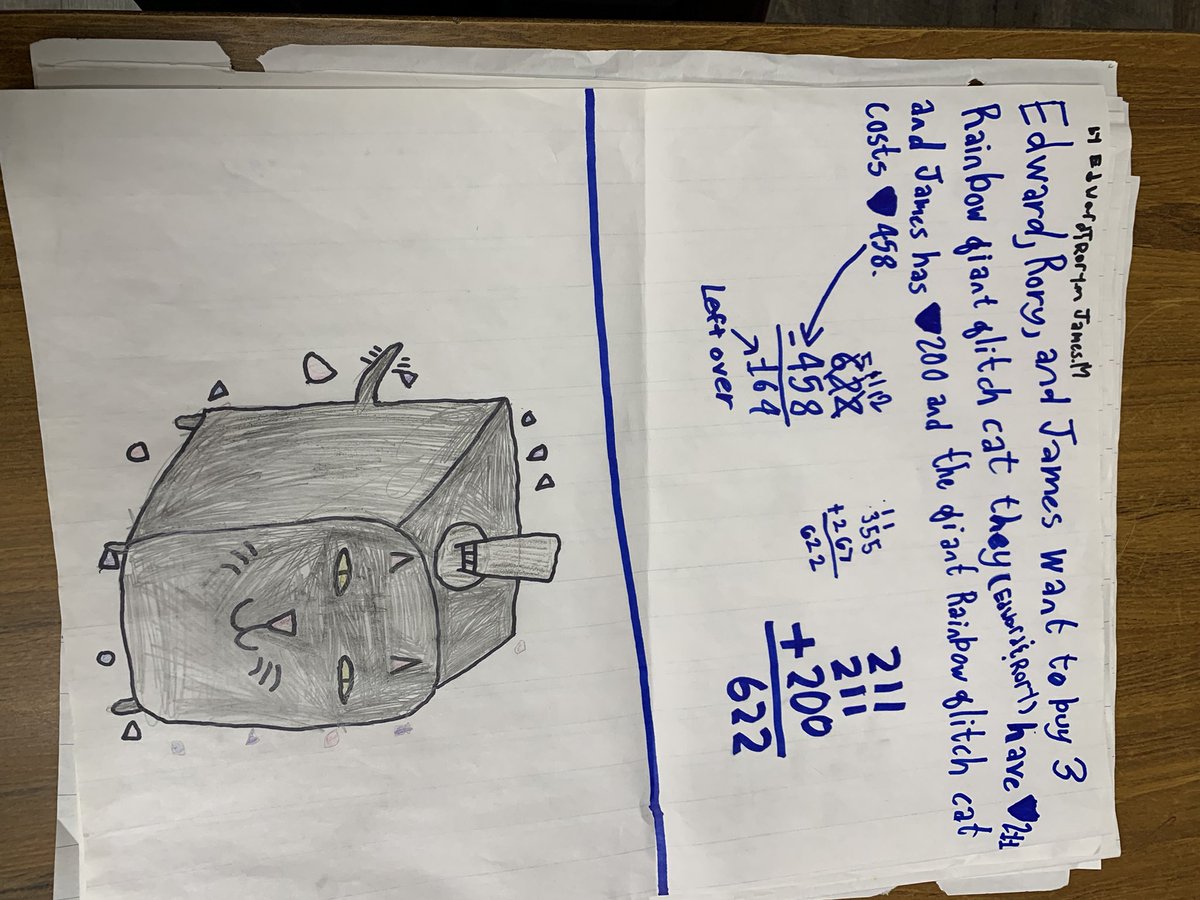 Rich math talks today <a href="/stpaces/">St. Paul CES</a> working together to show and share math thinking! Removed numbers had students choose the context, they were excited to share their work!
