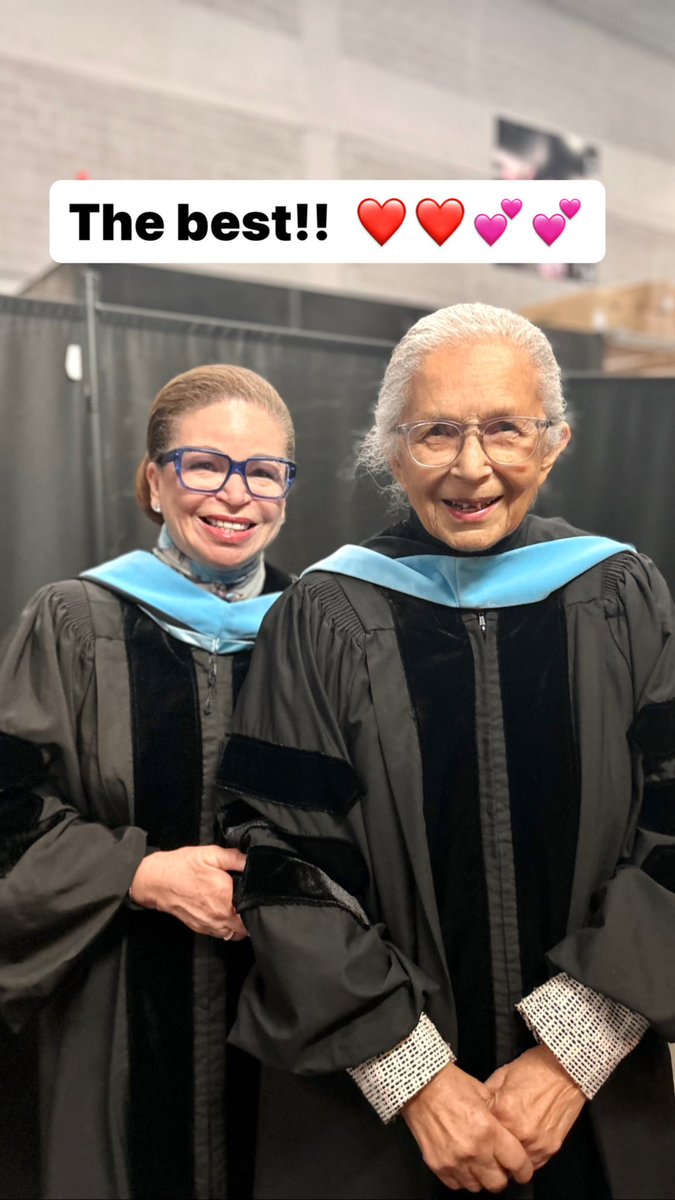 ValerieJarrett's tweet photo. My mom and I both received honorary degrees from @EriksonInst and I gave the commencement speech today🥰. My mom co-founded Erikson in 1966!!!! https://t.co/LaLklchJjW