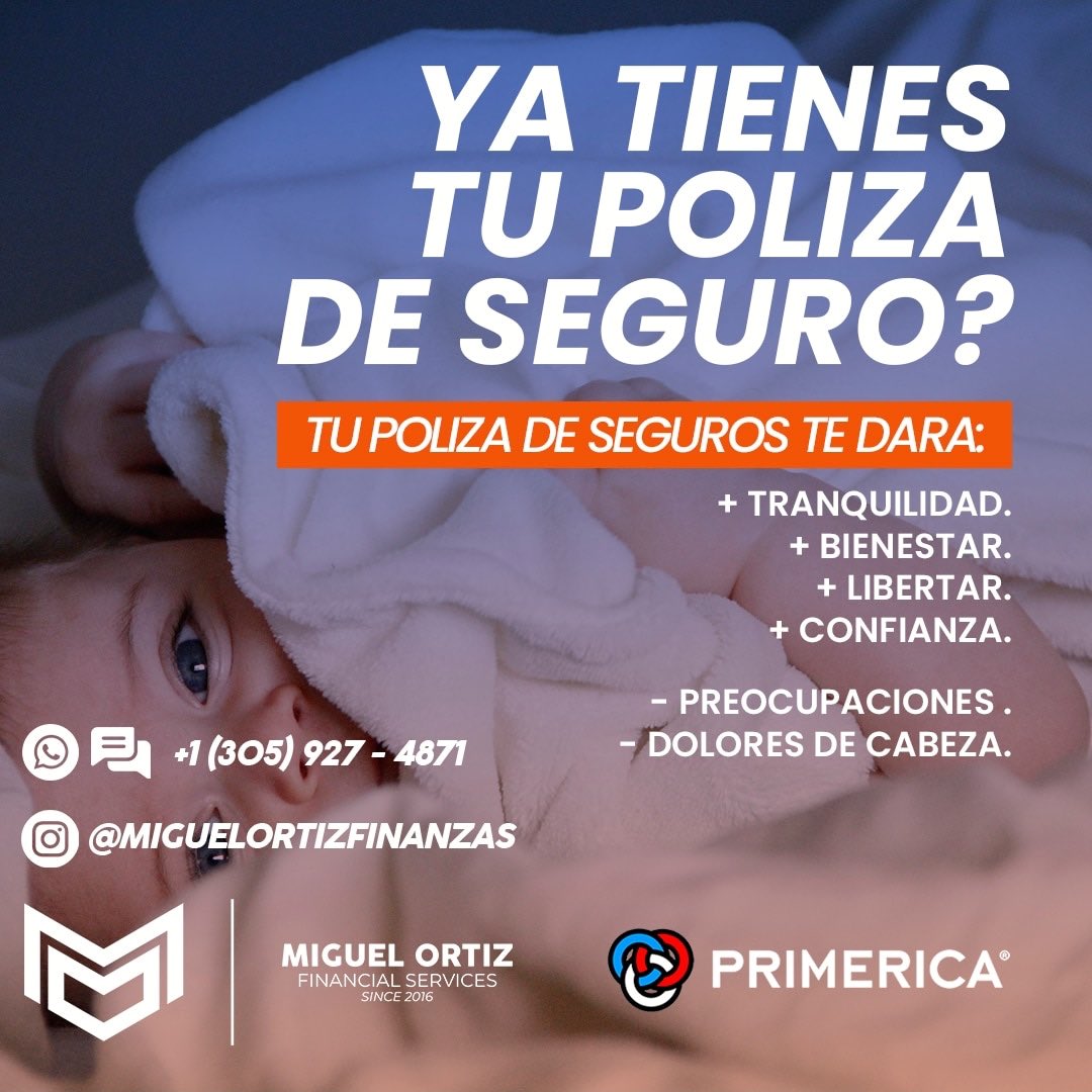 Tener un seguro de vida es poder dormir tranquilo sabiendo que tu familia está cubierta ante una emergencia médica 💞  Te ofrezco la póliza ideal para ti según tus necesidades  Sigueme para más información @miguelortizfinanzas  #segurosdeviajes #seguros #polizadeseguro