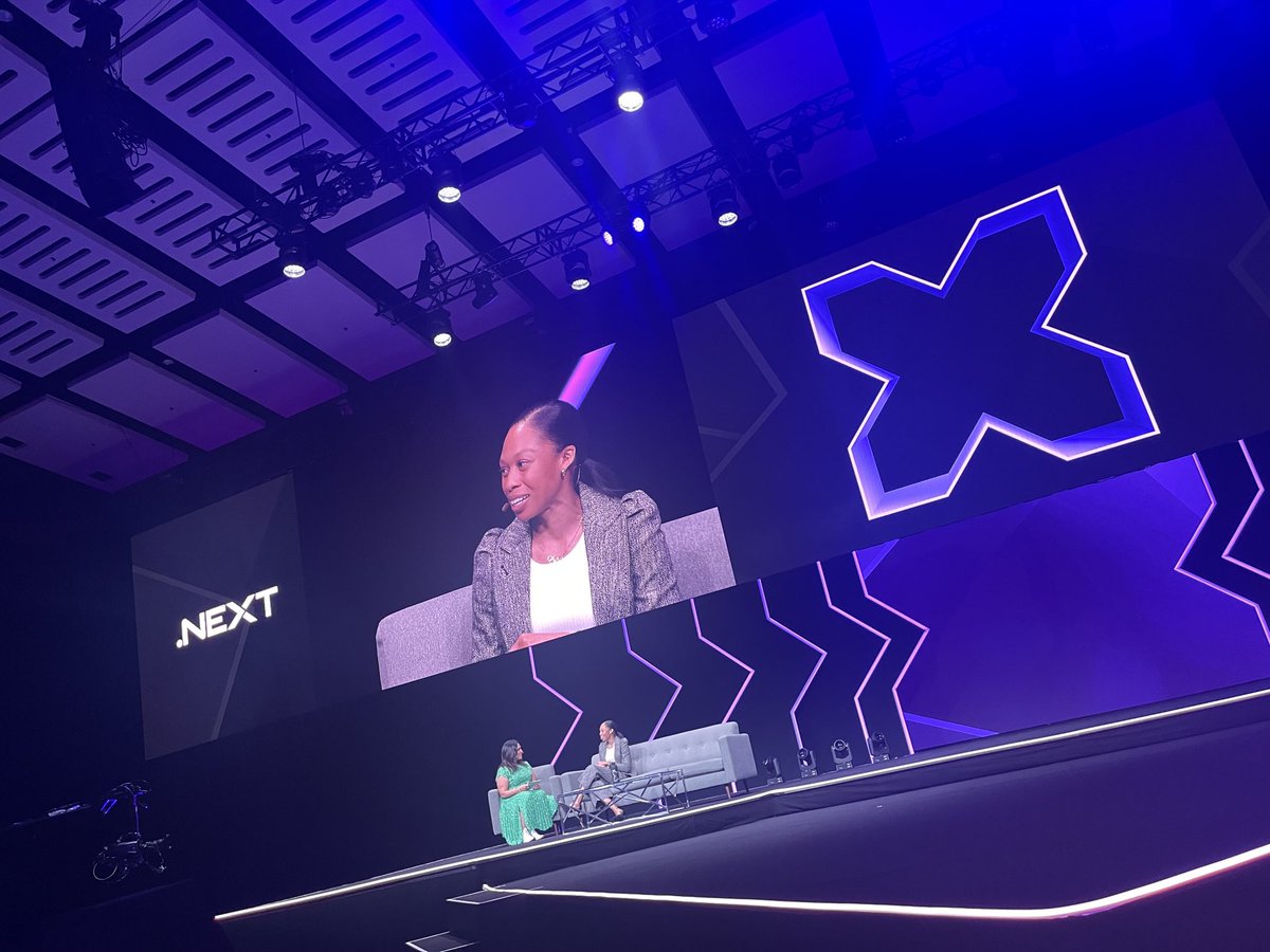 Happening now ⁦<a href="/nutanix/">Nutanix Inc.</a>⁩ #nextconf - ⁦<a href="/allysonfelix/">Allyson Felix</a>⁩ sharing her story with us. What a special privilege.