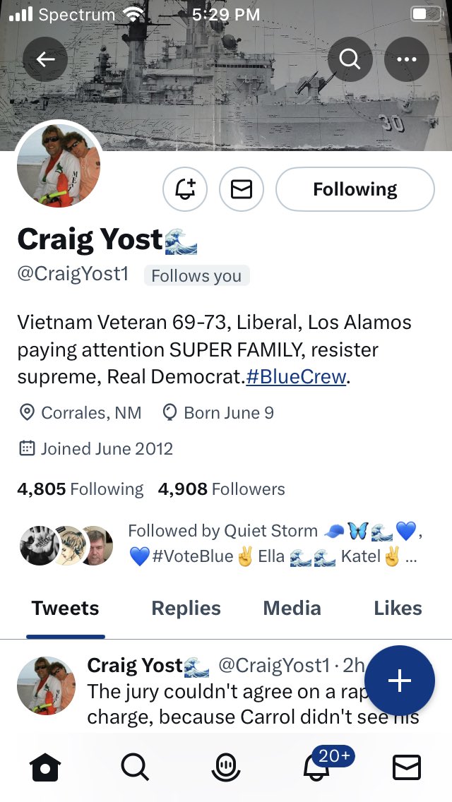 jasonllevin's tweet photo. Craig @CraigYost1 Only Needs 92 Followers to Reach 5K! Are you Ready for the Challenge 💙👊 https://t.co/E7335eiiqD