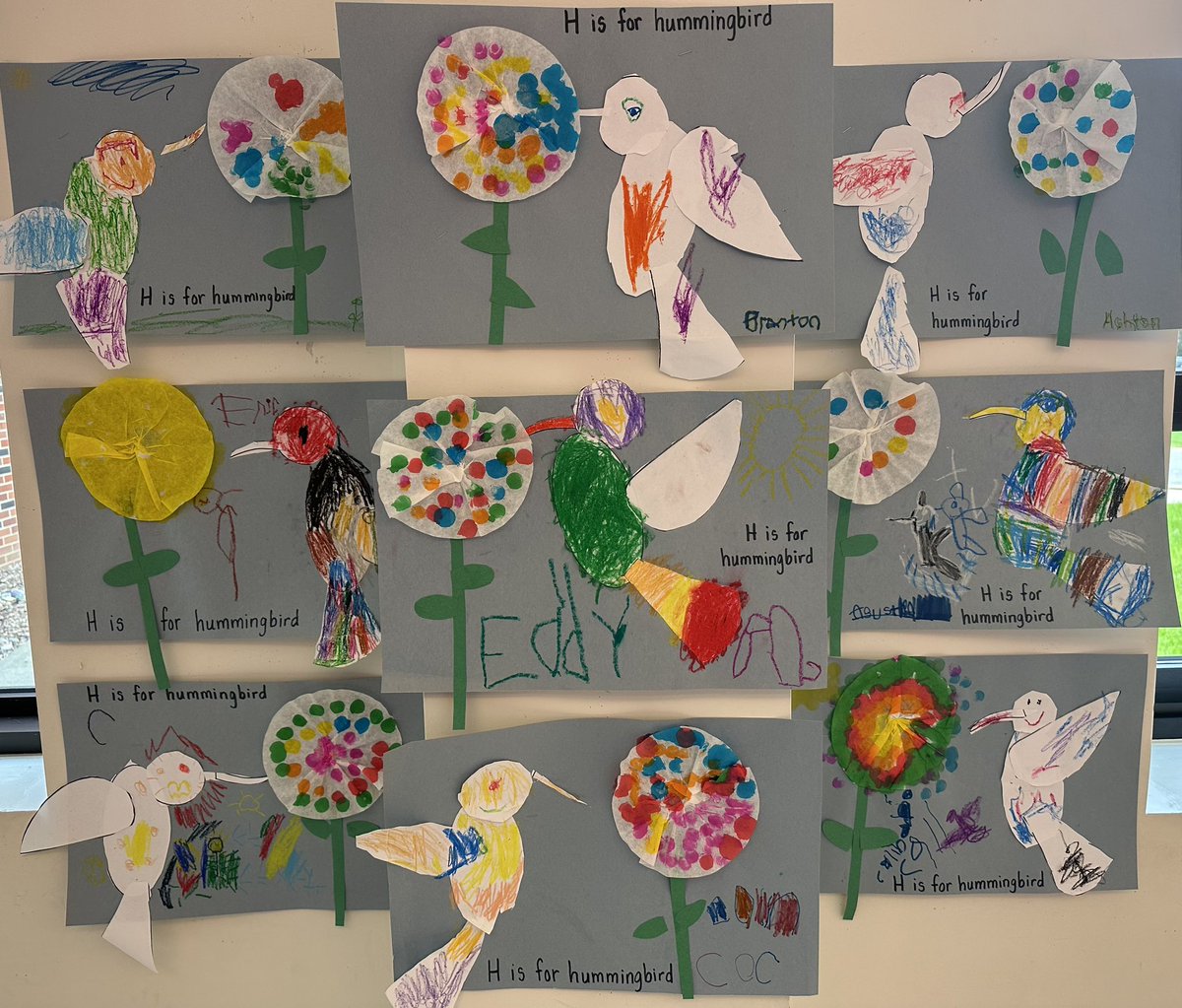 MVSpreschool's tweet photo. Preschool had so much fun learning about hummingbirds for letter h. #preschool https://t.co/S0pEcROvl3