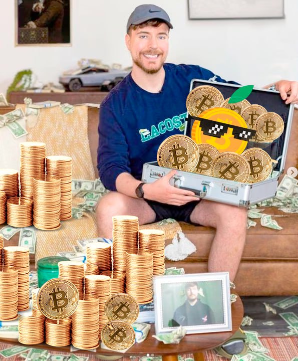 satoshienvzla's tweet photo. 💣💥BOMBAZO💥💣

El Youtuber @MrBeast, está sorteando 21000 #Bitcoin, a 10 seguidores.
(2100 Bitcoin para cada uno) 

Sígueme y comparte para llevarte los 2100 Bitcoin *GUIÑO GUIÑO*.

Suerte a todos🍊XD https://t.co/3TgwUGJD26