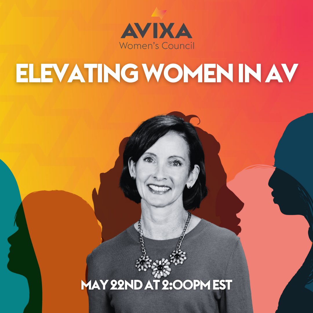 Join us for a free virtual event! Elevating Women in AV: Allyship, Mentorship, and an Integrated Approach for Industry-wide Impact. May 22nd at 2:00PM EDT Guest Speaker: Kelly Bousman Moderated by @TammyFuqua3 Registration Link: bit.ly/3NRbTba