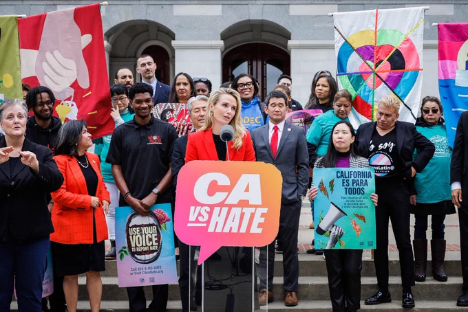 First Partner speaking at the launch of CA vs Hate