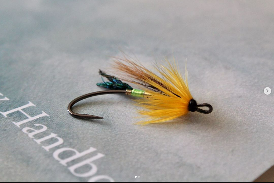 Saltwateronfly's tweet photo. Very nicely tied
@kenziekozera    Gold Cosseboom variant tied on a Partridge Patriot single.
;
#flytying #flyfishing #atlanticsalmon #atlanticsalmonfly #atlanticsalmonflies #steelhead #steelheadflies #hairwings #timberandfins #swingthefly #partridgehooks #partridgeofredditch https://t.co/THXpB6W0Ua