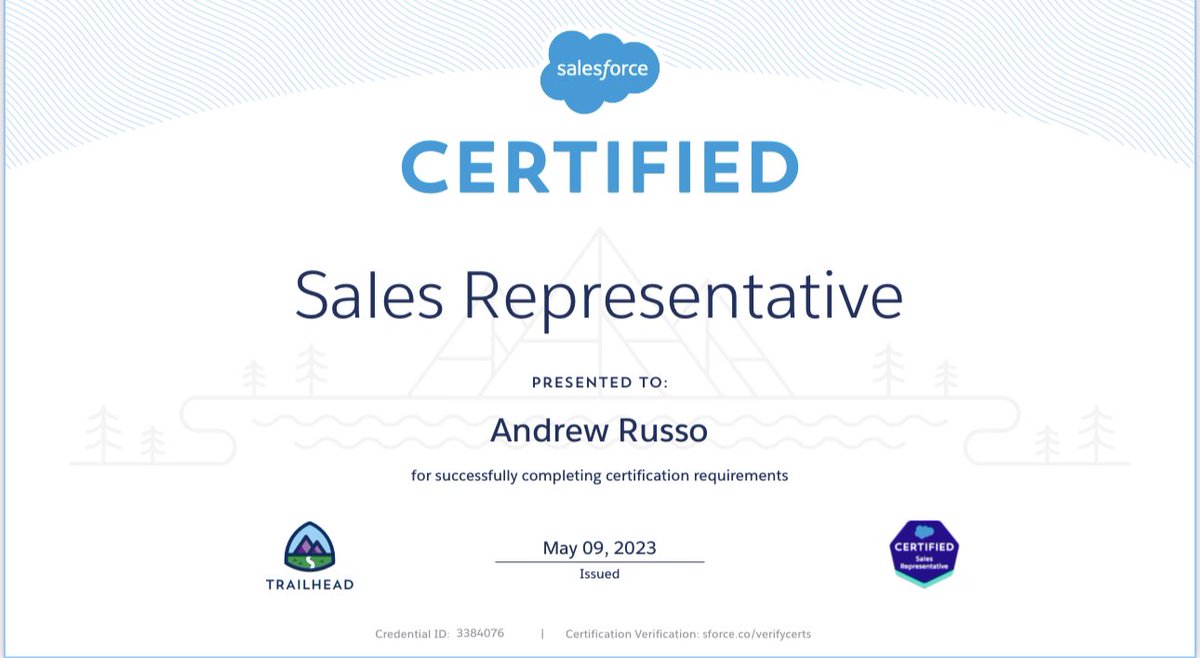 The new Sales Representative certification is a must for @SalesforceAdmns who manage @SalesCloud. It’s vital to understand the sales cycle and the needs of sellers to build an effective org and drive businesses success. #Salesblazer