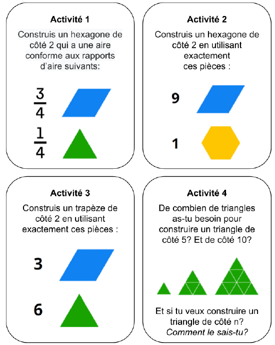 rmichaud_ab's tweet photo. Voici la traduction libre de 12 explorations mathématiques avec blocs mosaïques publiées par @CarlesGranell4 https://t.co/WsYjcY6onr https://t.co/tQKDnRRGih