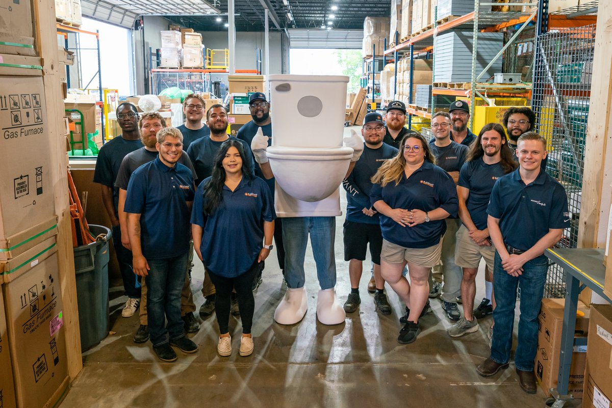 CallRadiant's tweet photo. The Radiant warehouse runs like a well-oiled machine 💪 Let's hear it for the warehouse team! 👏
•
•
•
•
•
#plumbing #atx #Plumber  #hvac #callradiant https://t.co/8CKrI873Ei