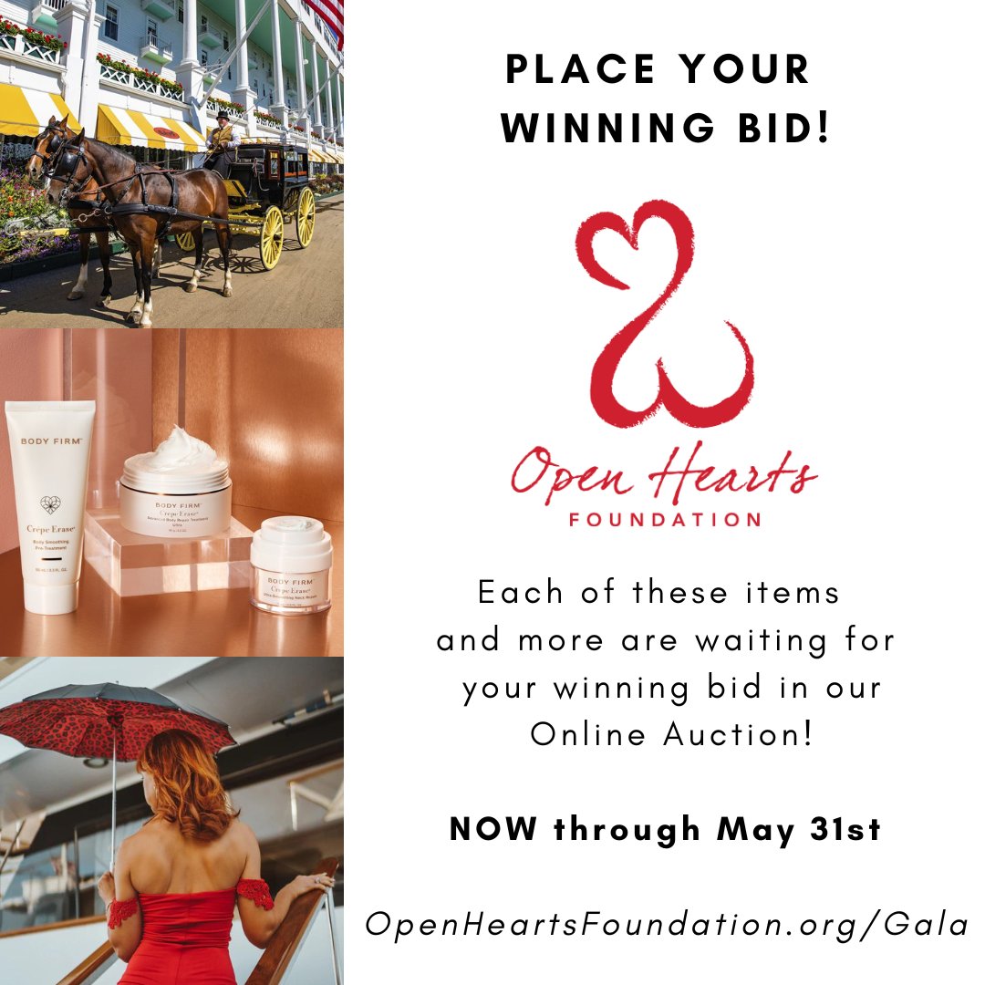 OpenHeartsFound's tweet photo. So many amazing luxury products, VIP experiences &amp; art are waiting for your bid, NOW through May 31st at Noon PST. 

Place your winning bid through this direct link: https://t.co/zi1K2cN4na

#art #VIP #luxury #onlineauction #Gala #openheartsphilosophy #GivingForGood
#grateful https://t.co/Wzha6GMOcA