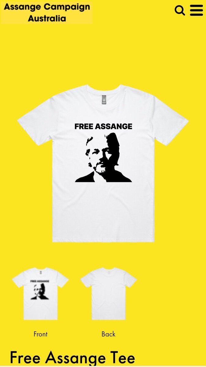Melbourne4Wiki's tweet photo. 2 days left to order your #FreeAssange Tshirts in time for May 24! See link in @Stella_Assange tweet. 

#ProtestBiden
#BringAssangeHome https://t.co/8AUAmFaMBz
