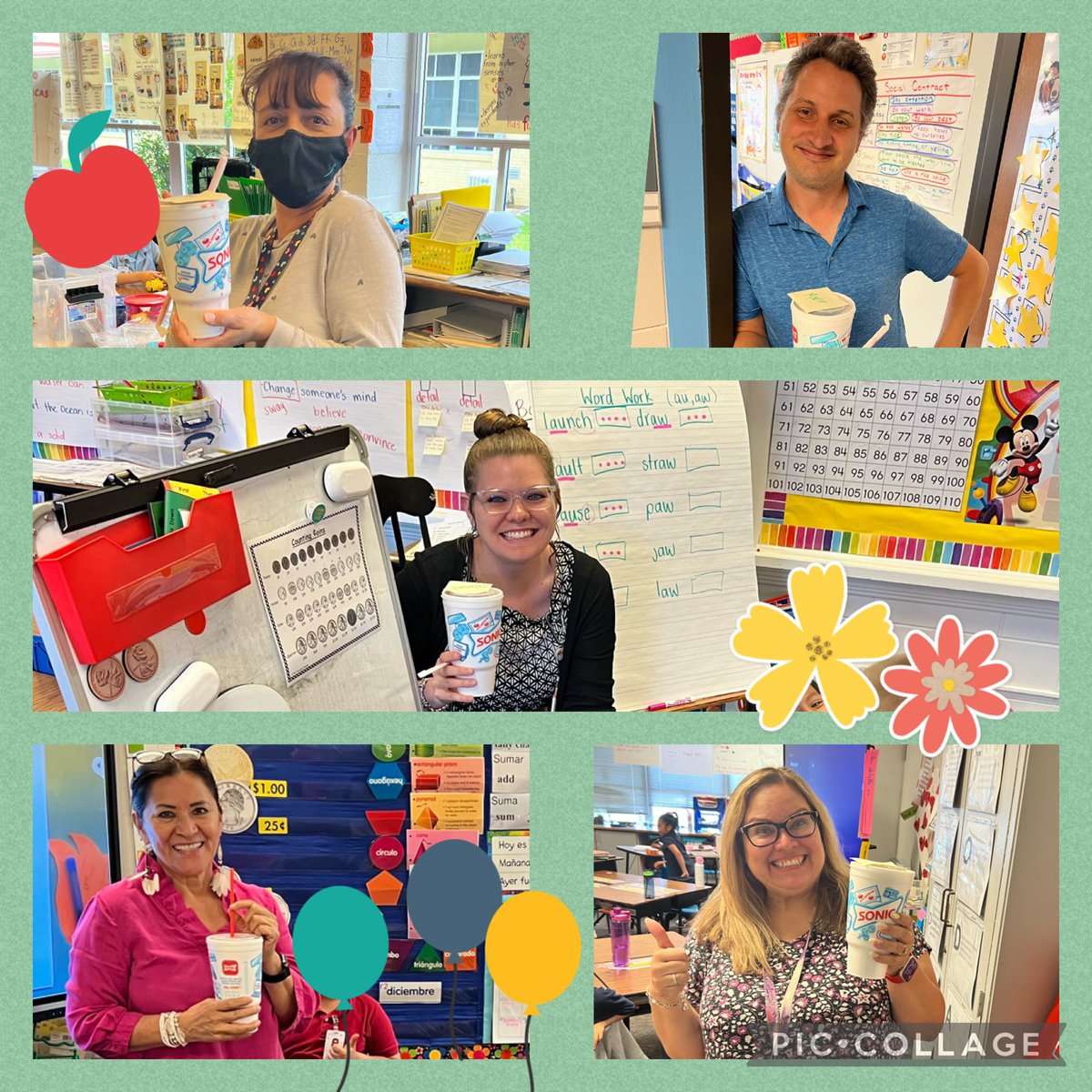 Jesskuo2010's tweet photo. Teacher Appreciation Week Day 2: Sweet Thank You cards and Sonic drinks! @BrownElementary #thepowerofus #MyIrvingISD https://t.co/xCRekOnoOS
