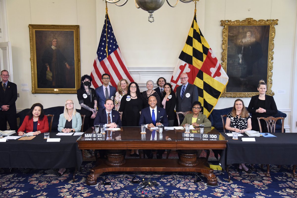 We did it! Yesterday <a href="/iamwesmoore/">Wes Moore</a> signed SB100 to close the loophole allowing unlicensed landlords to use Tenant Holding Over for evictions. 
Shout out to BRU coalition members <a href="/PublJusticeCntr/">Public Justice Center</a> <a href="/CASAforall/">We Are CASA</a> <a href="/rentersuniteMD/">Renters United Maryland</a> <a href="/jufj/">Jews United for Justice</a> &amp; BRU Organizer <a href="/LostInIndigo/">Indigo 🐀 says Stop Cop City🧱</a> for all the hard work!