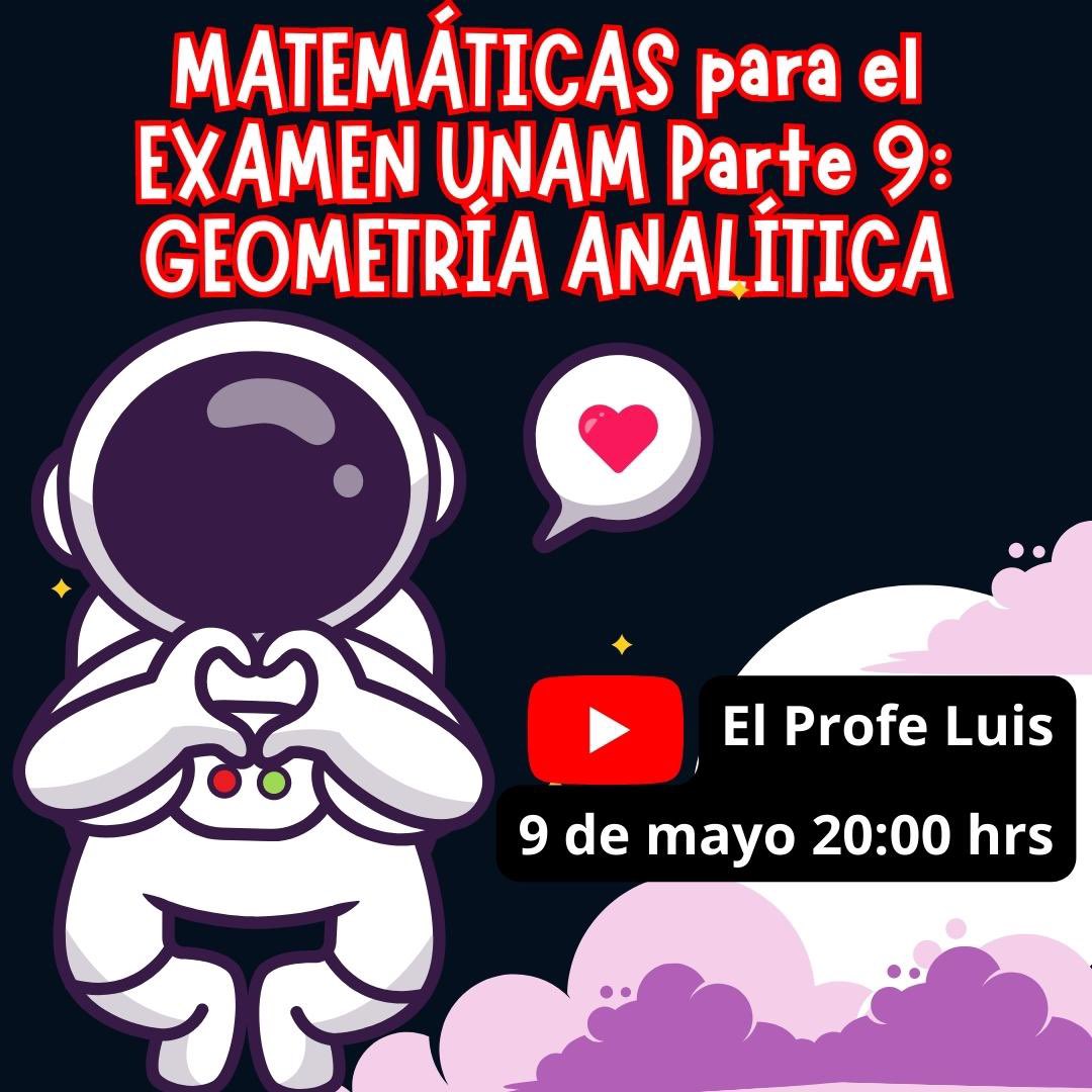 🎁 Hoy tendremos la PARTE 9 del mini Curso de MATEMÁTICAS para el EXAMEN DE ADMISIÓN A LA UNAM. Hoy veremos TODO lo que necesitas saber sobre GEOMETRÍA ANALÍTICA para romperle la 🤬 a tu Examen de Admisión.
Activa el recordatorio aquí 👇🏻
youtube.com/live/1wPY4hTiK…