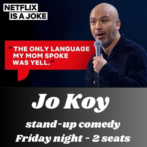 Selling 2 seats to Jo Koy World Tour ...PDX #ModaCenter this Friday night. Decent seats, asking $125 
Check out this item on OfferUp. offerup.co/eQPox8IHFzb