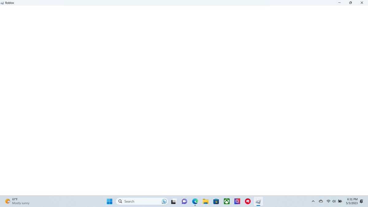 RoGameNews's tweet photo. There is a new "White Screen Of Death" on ROBLOX when you run it.

Credits: @LukeKun13 

#RobloxDev #RobloxDevs #Roblox #Death #WhiteScreen https://t.co/nuHHDwYXo8