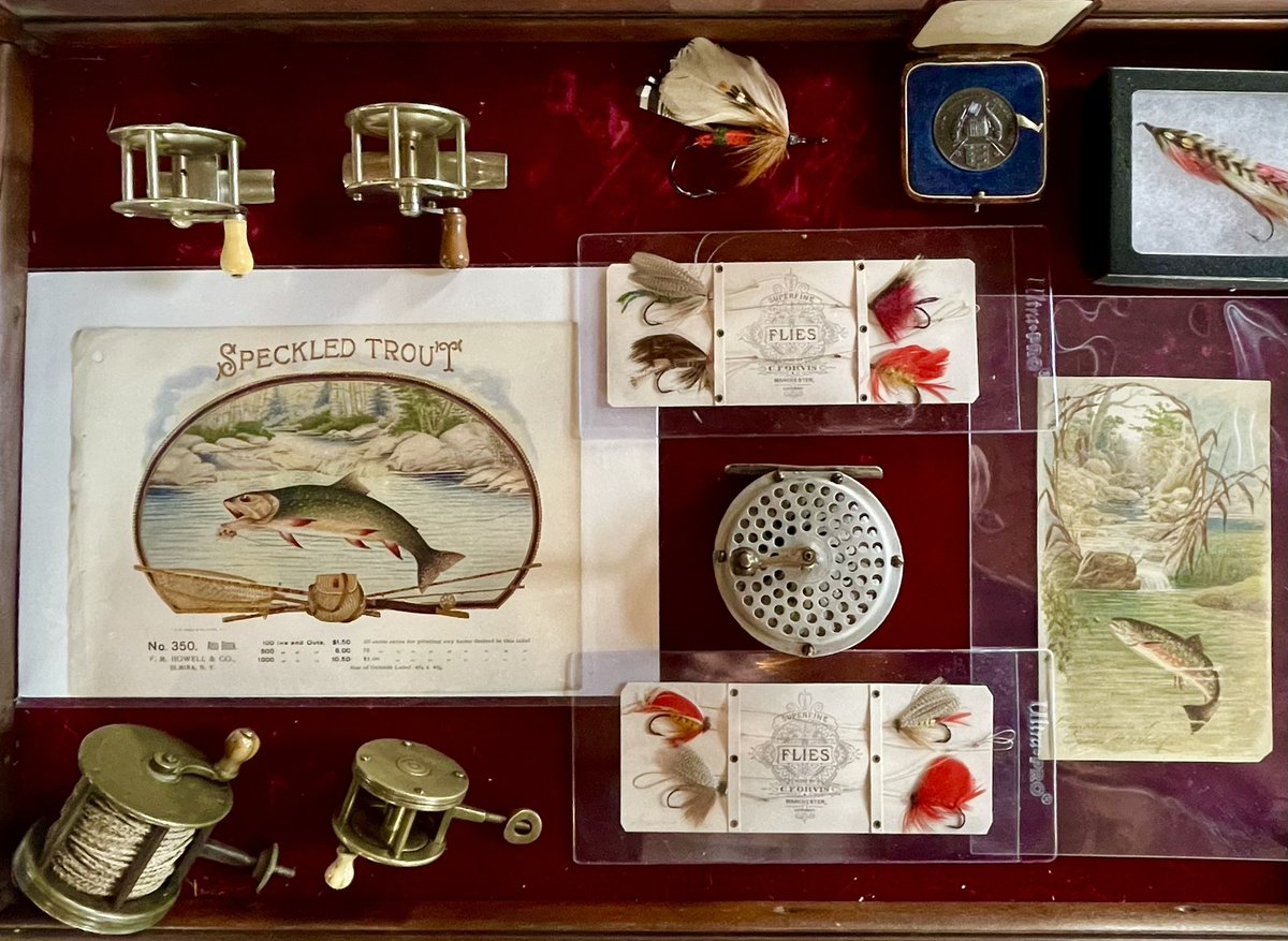 TreasuresFly's tweet image. Looking forward to signing books + selling tackle @ NFLCC (National Fishing Lure Collectors Club)
New England Vintage Fishing Tackle Show @ Holiday Inn, Dedham, MA this 
Sat. May 13th 9AM – 2PM  #flyfishing #vintageflytackle #flyfishingreels #flyfishingtreasures #dedhamma #nflcc