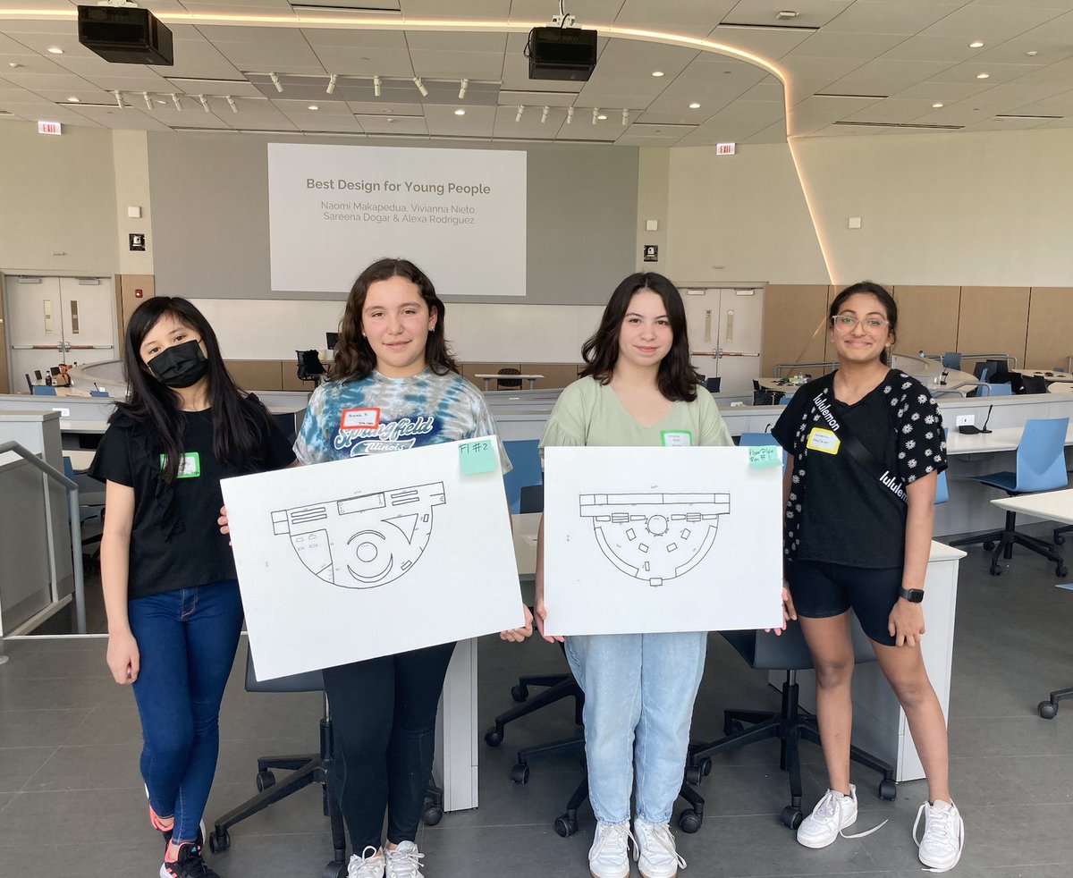 chiarchitecture's tweet photo. This weekend, participants of the #GirlsBuild! & their families celebrated the end of a special 4-week program that explored the world of library #architecture & community design 📸 Best Design for Young People, Naomi Makapedua, Vivianna Nieto, Sareena Dogar & Alexa Rodriguez https://t.co/spdu2uTcbK