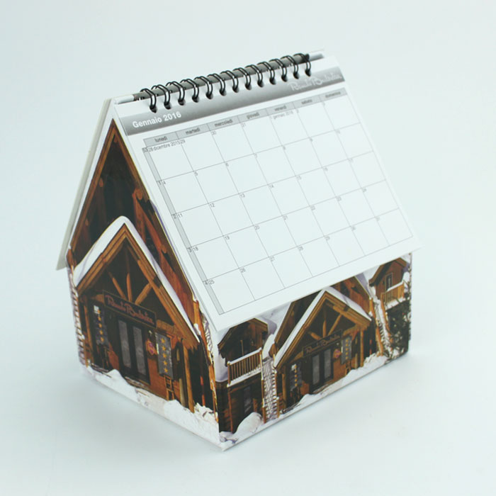 BaifaPackaging's tweet photo. The gift box was made in the shape of a vintage house and set with a coil book calendar. https://t.co/KKDNXkUtyn