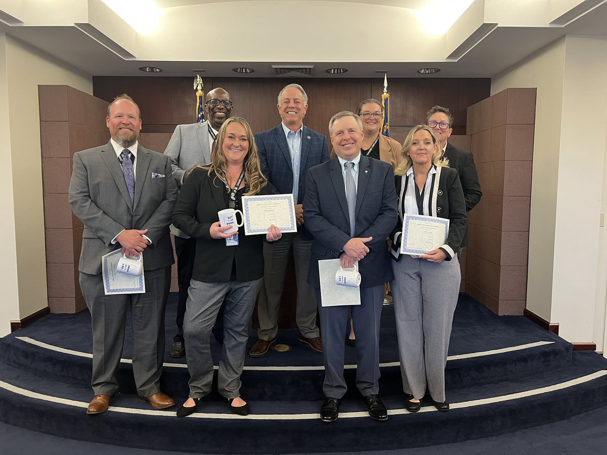 JosephMLombardo's tweet photo. This week is Nevada State Employee Appreciation Week, and I wanted to find a special way to honor exceptional state employees. 

So we created the “Get Sh*t Done” Awards to celebrate employees who are doing standout work! 

I was honored to hand out some of the awards today. https://t.co/hhZiNF0R5g