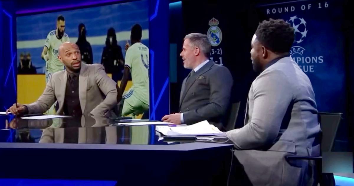 🗣️ Who deserved MOTM today? 

Richards: “Vinicius” 
Carragher: “Vinicius or Camavinga.”
Henry: “Same…” 

Kate Abdo: “It was given to de Bruyne”

Carragher: “What?!”
Henry: “This is why there’s a difference between ex-players &amp; whoever voted.”