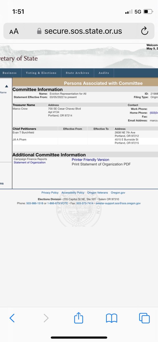 PDXReal1's tweet image. Here is the fascinating story of who is behind Measure 26-238, the capital gains tax for funding eviction attorneys.

First of all, the chief petitioners of the measure include Evan Burchfield, a radical leftist who has been arrested at riots for "assaulting a police officer