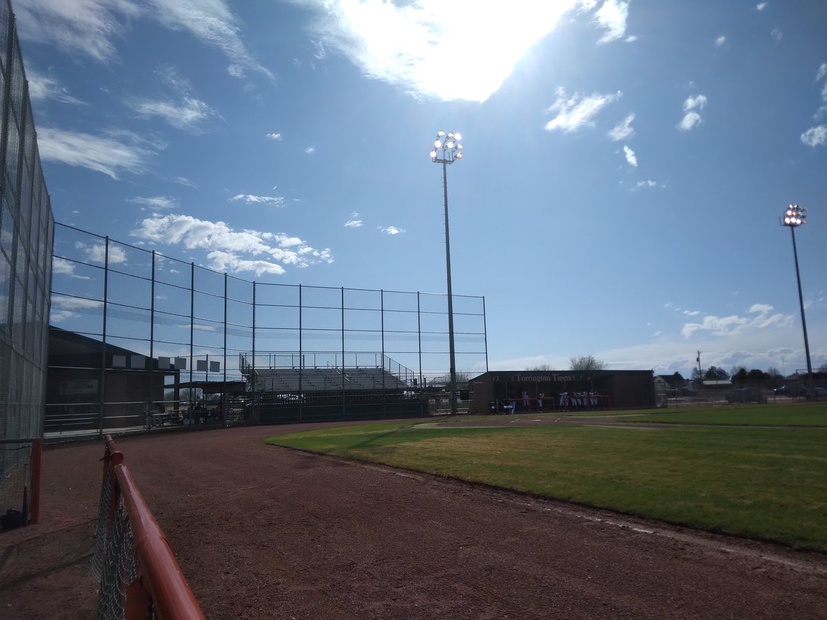 Andrew__Towne's tweet photo. Thunderstorm has passed. Sun is out, and it's opening day at Dean Bullock Field. The Torrington Tigers host the Laramie Rangers. First pitch I minutes away. https://t.co/qHipfoZSRD